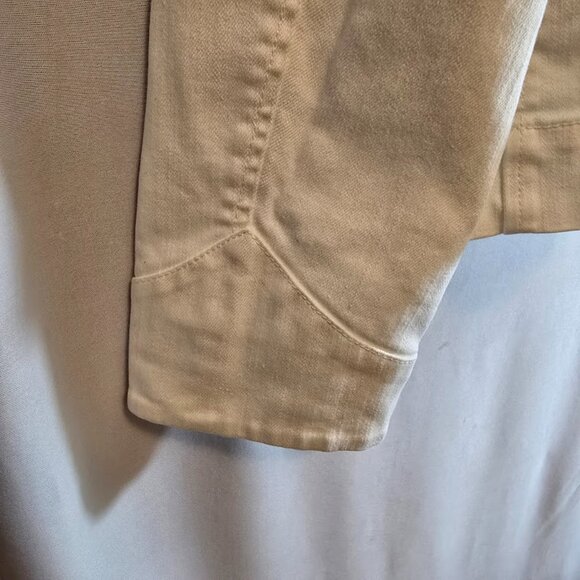 LAUREN JEANS CO RALPH LAUREN SIZE LARGE WOMENS JACKET MILITARY STYLE WHITE DENIM - Picture 5 of 10